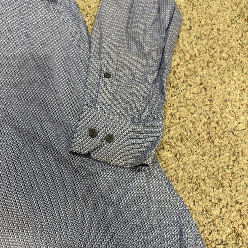 Banana Republic Blue Dress Shirt Mens Large L Slim Fit Button Up